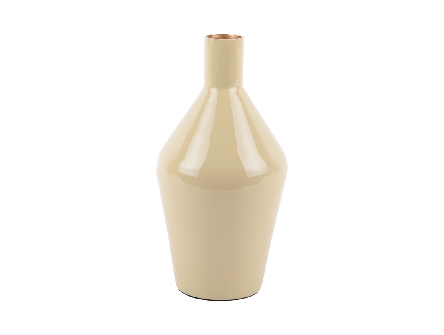 nutid Vase Ivy flaske kegle jern emalje latte brun