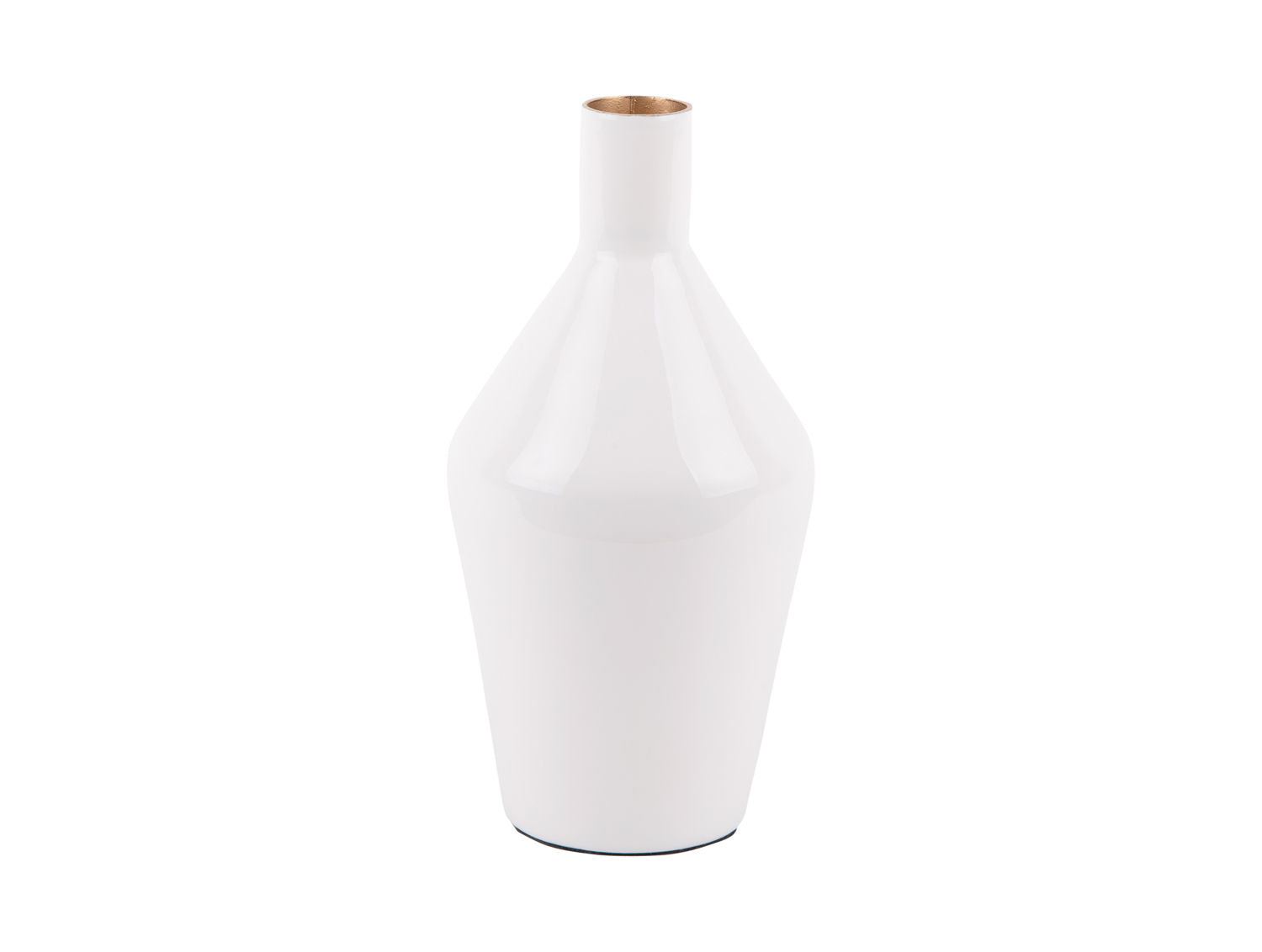 nutid Vase Ivy flaske kegle jern emalje hvid