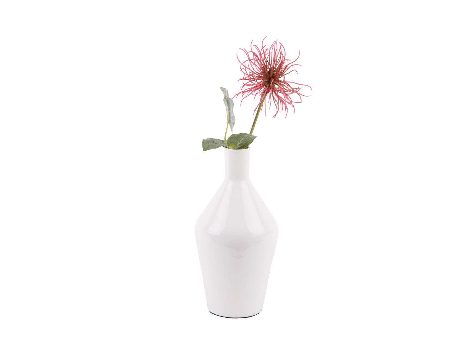 nutid Vase Ivy flaske kegle jern emalje hvid