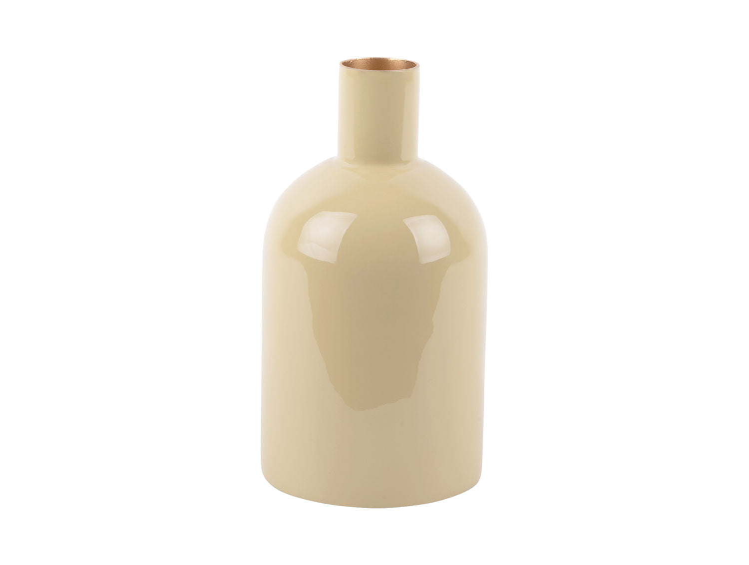 nutid Vase Ivy flaske lige jern emalje latte brun