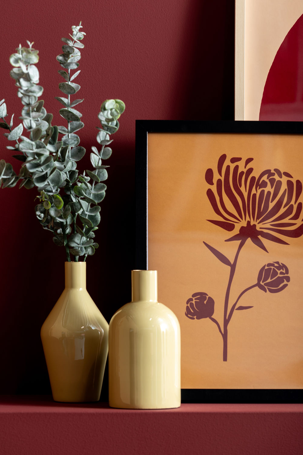 nutid Vase Ivy flaske lige jern emalje latte brun