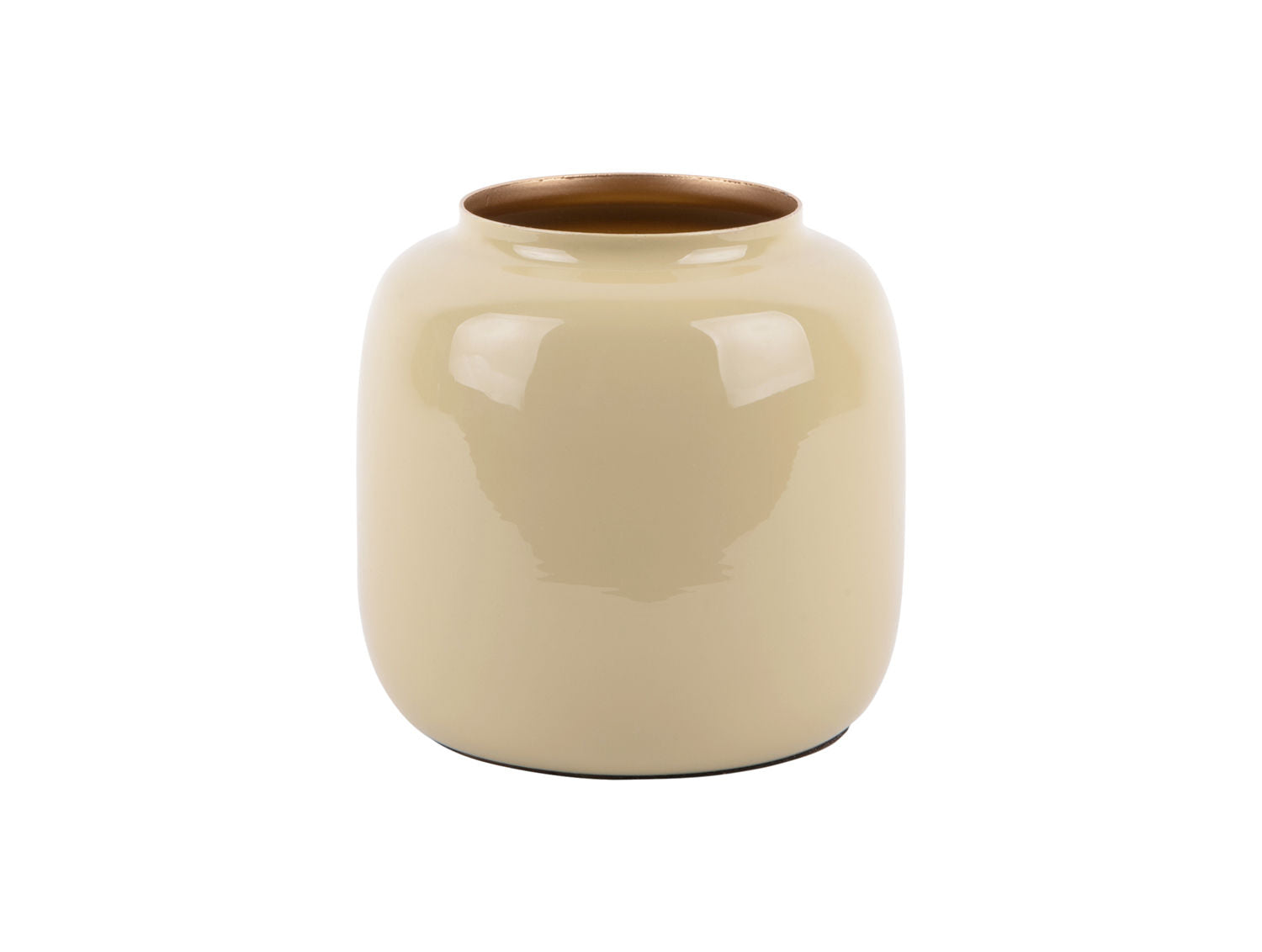 nutid Vase Ivy lille jernemalje latte brun