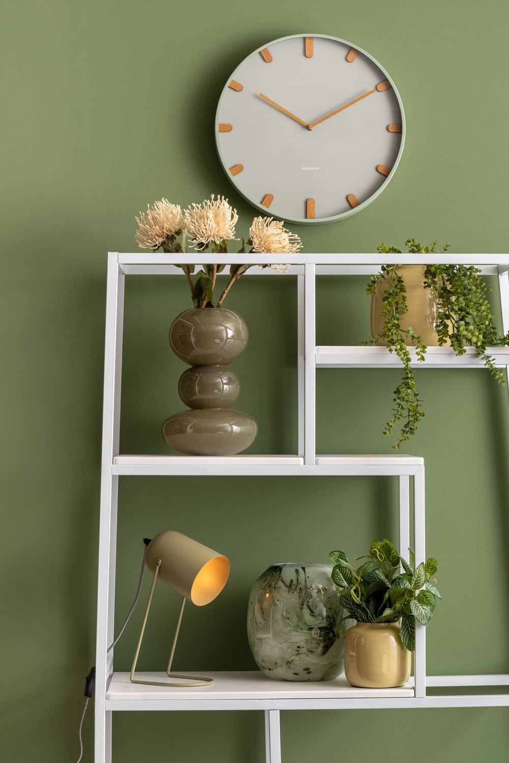 nutid Vase Ivy lille jernemalje latte brun