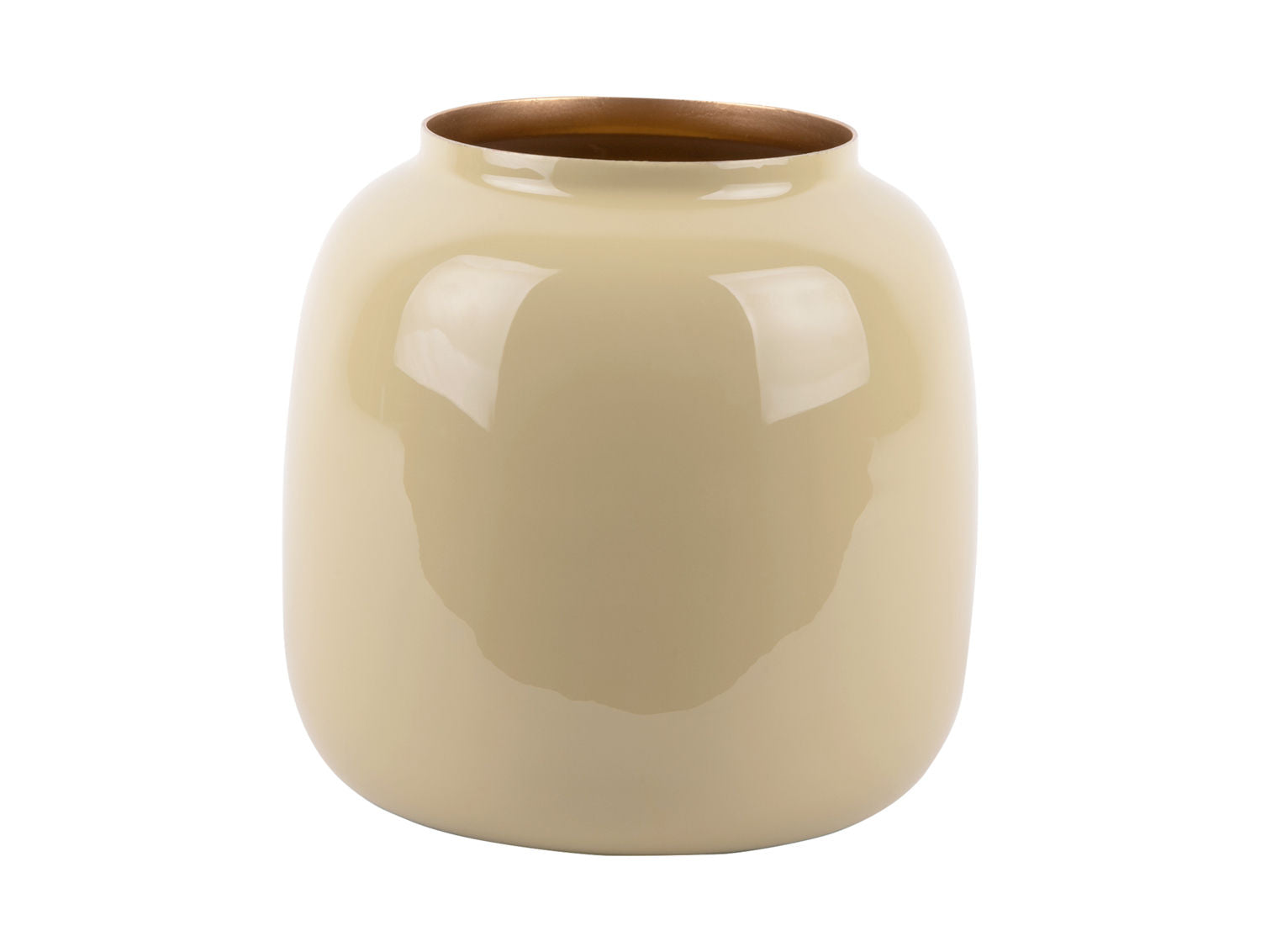 nutid Vase Ivy medium jern emalje latte brun