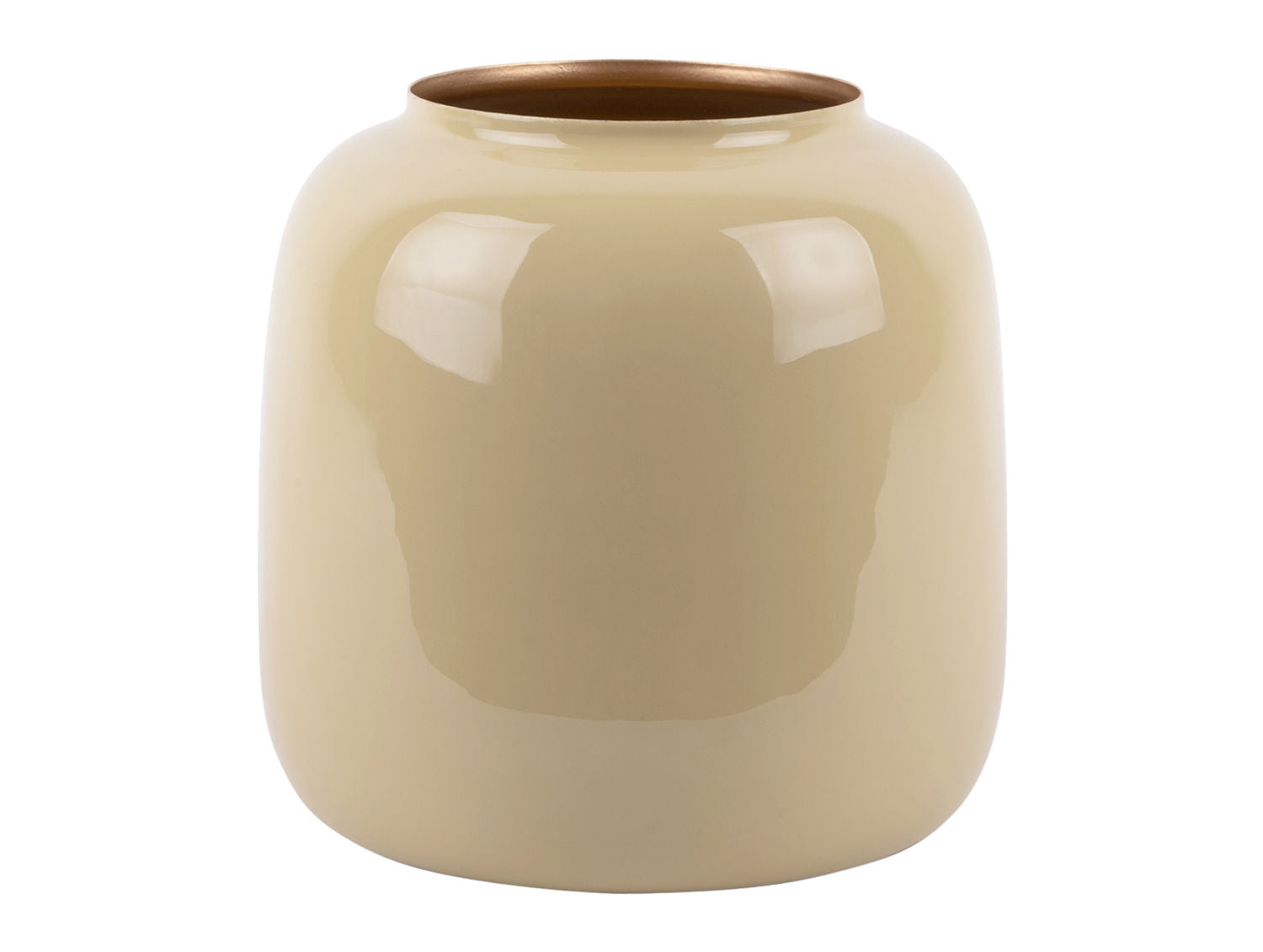 nutid Vase Ivy stor jernemalje latte brun