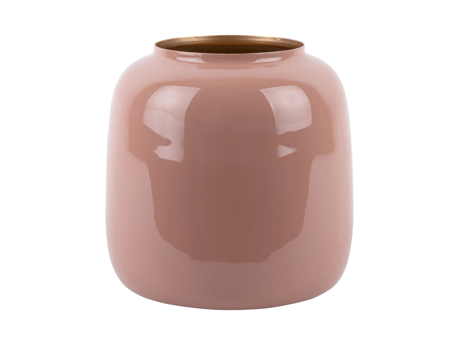 nutid Vase Ivy stor jernemalje falmet pink