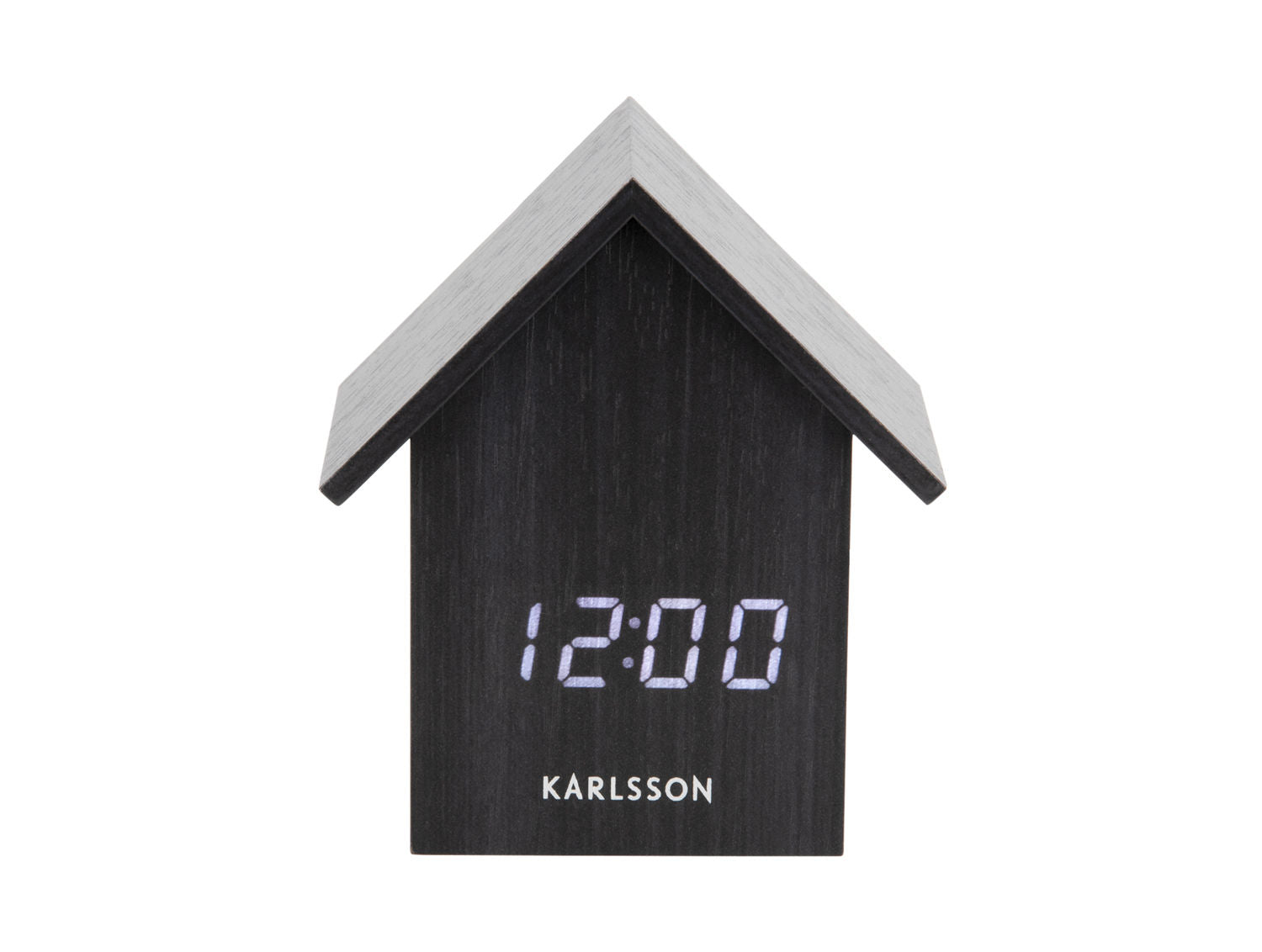 Karlsson Vækkeur House LED sort finer