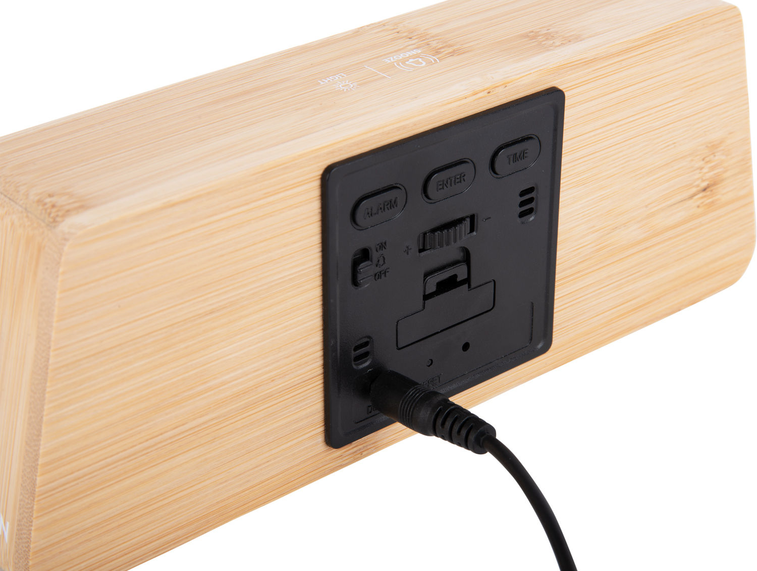 Karlsson Vækkeur Skiftende farve LED bambus