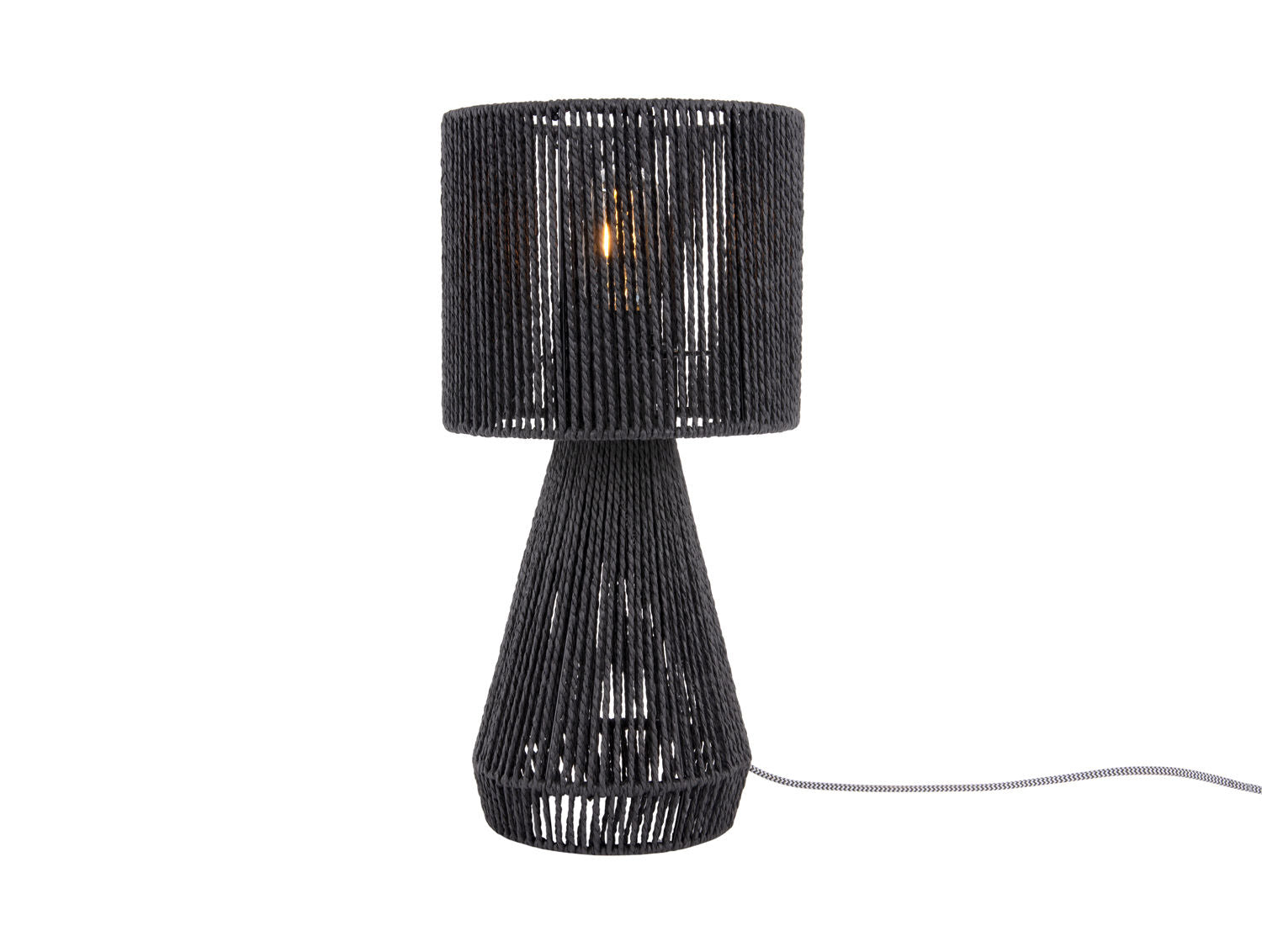 Leitmotiv Bordlampe Forma kegle papirreb sort
