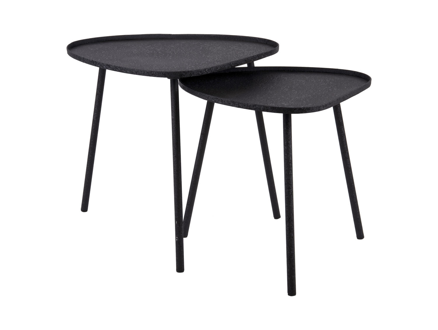 Leitmotiv Sidebord Boaz stort jern tekstureret sort