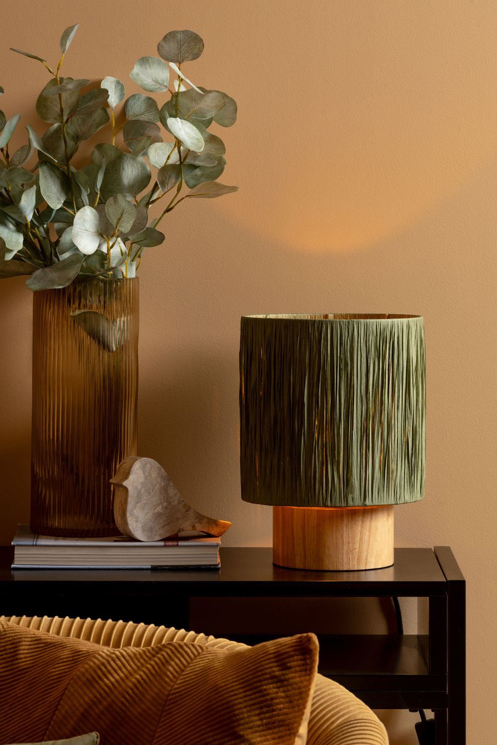 Leitmotiv Bordlampe Sheer Rund grå jade