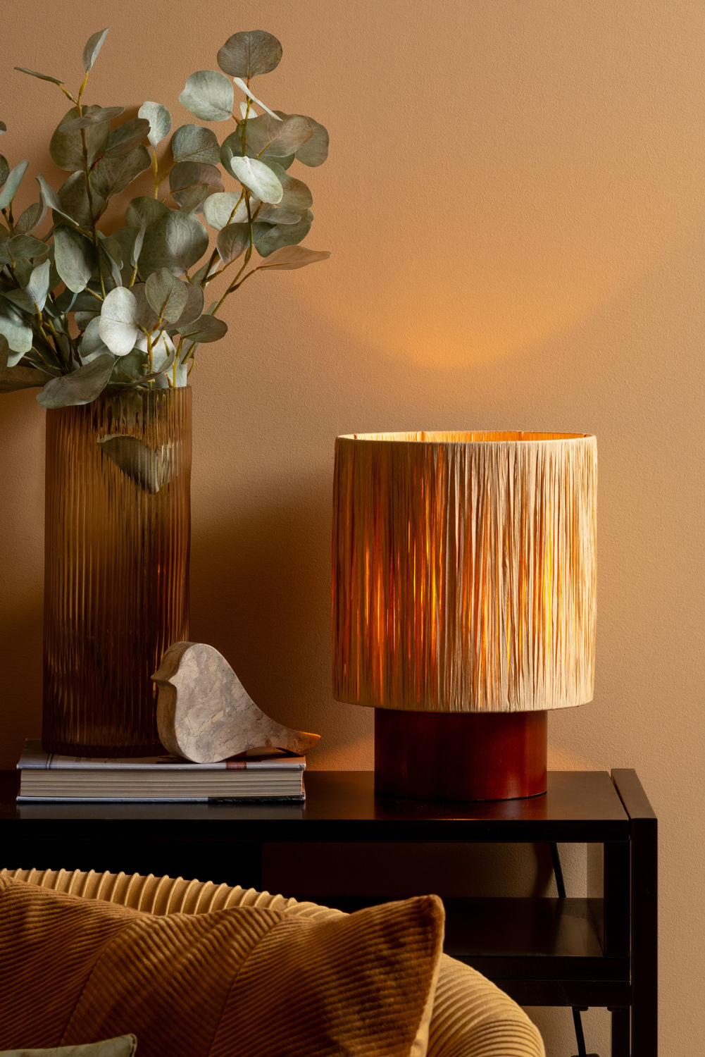Leitmotiv Bordlampe Sheer Round naturlig