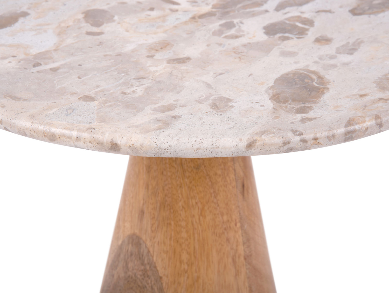 Leitmotiv Table Force bred marmorbrun base af mangotræ