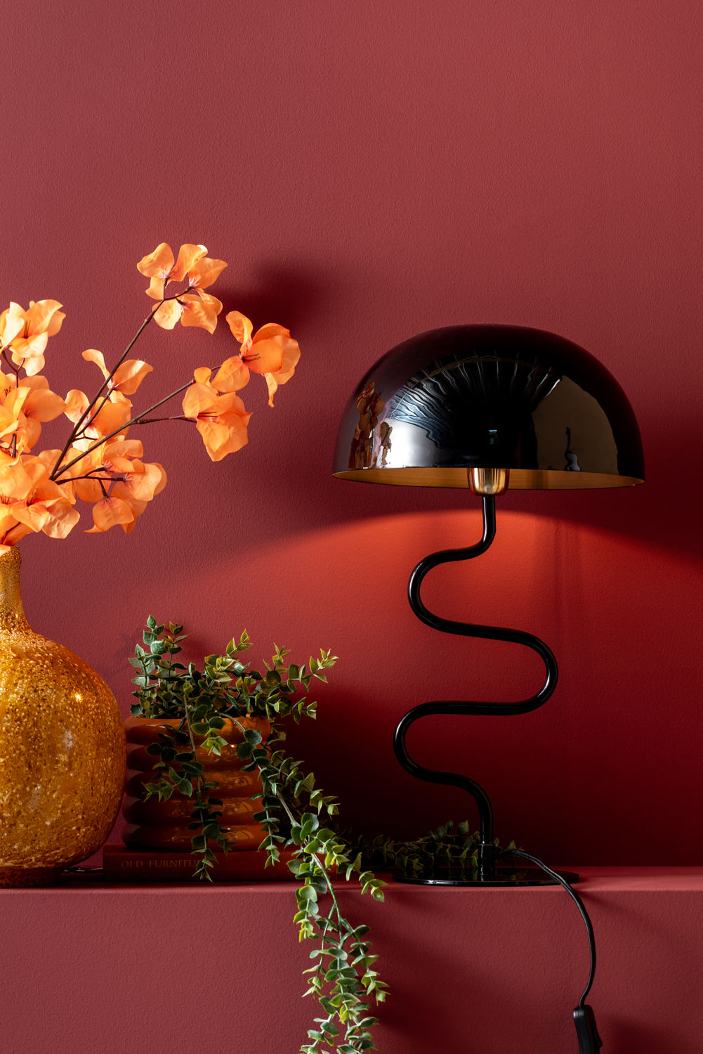 Leitmotiv Bordlampe Twist emalje sort