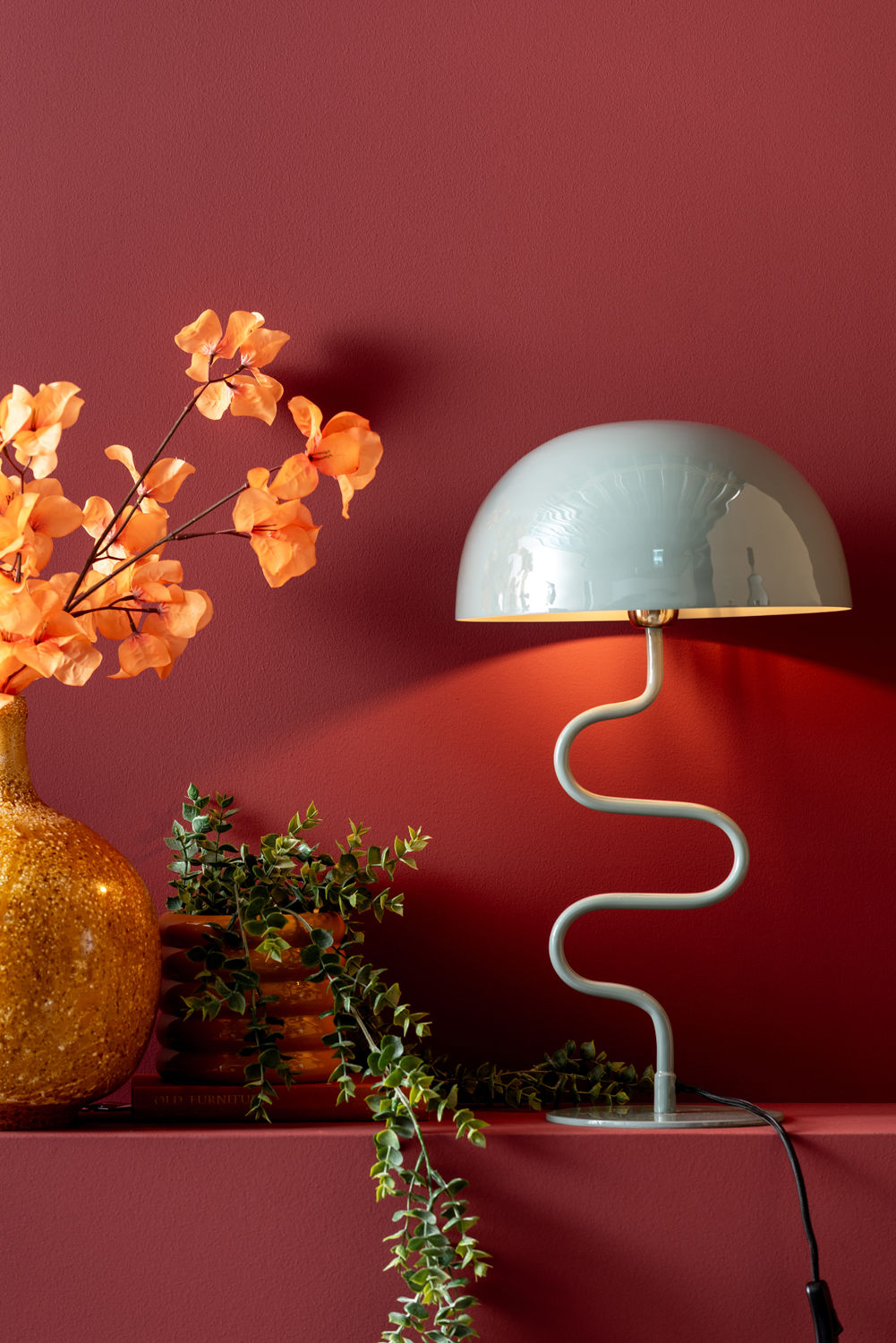 Leitmotiv Bordlampe Twist emalje tåget blå