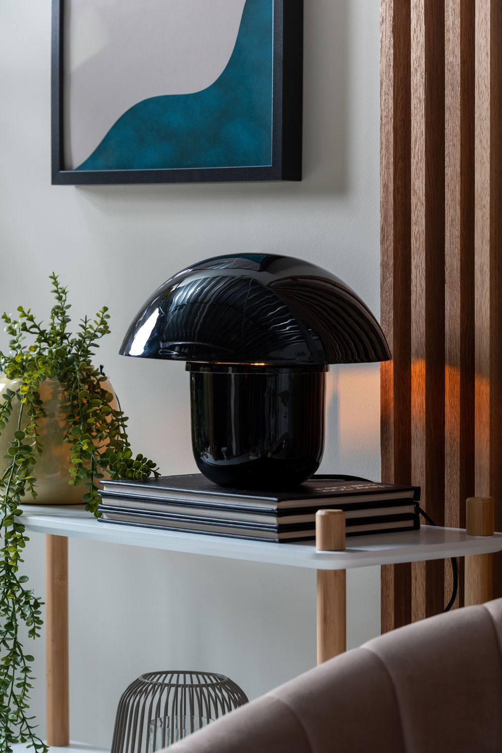 Leitmotiv Bordlampe Fat Mushroom emalje sort