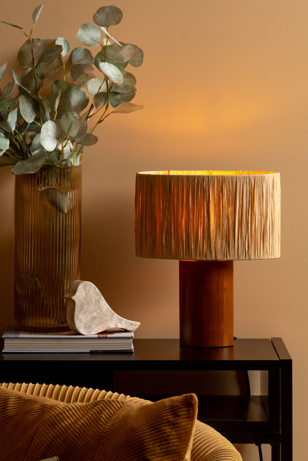 Leitmotiv Bordlampe Sheer Oval okkergul