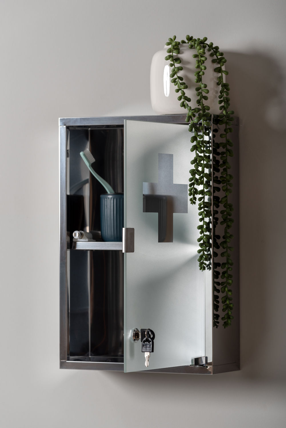 nutid Vægskab Medicin stor krom