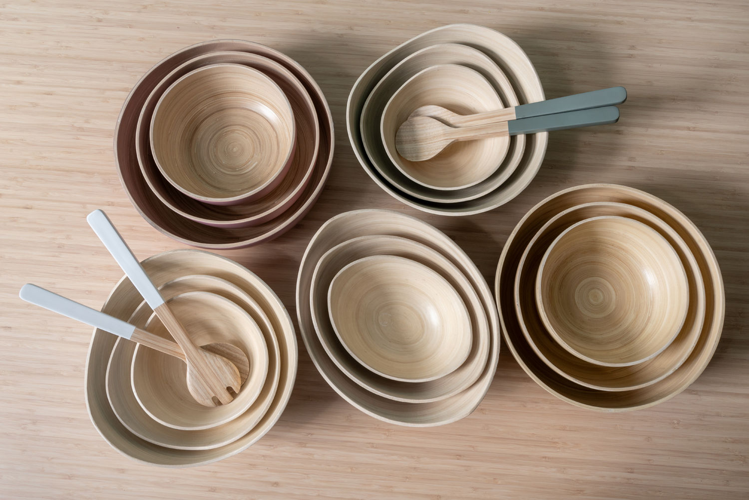 nutid Skålsæt Puro Rund bambus naturel