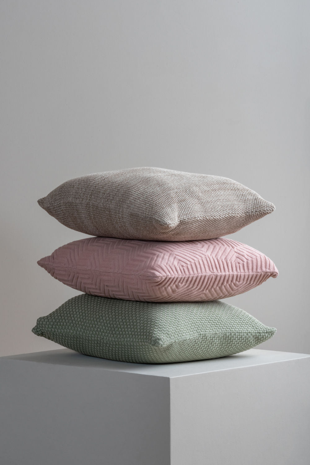 nutid Cushion Honeycomb strikket bomuld blød pink