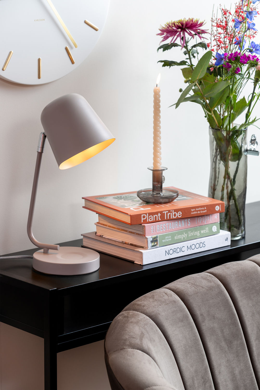 Leitmotiv Bordlampe Encantar mat varm grå