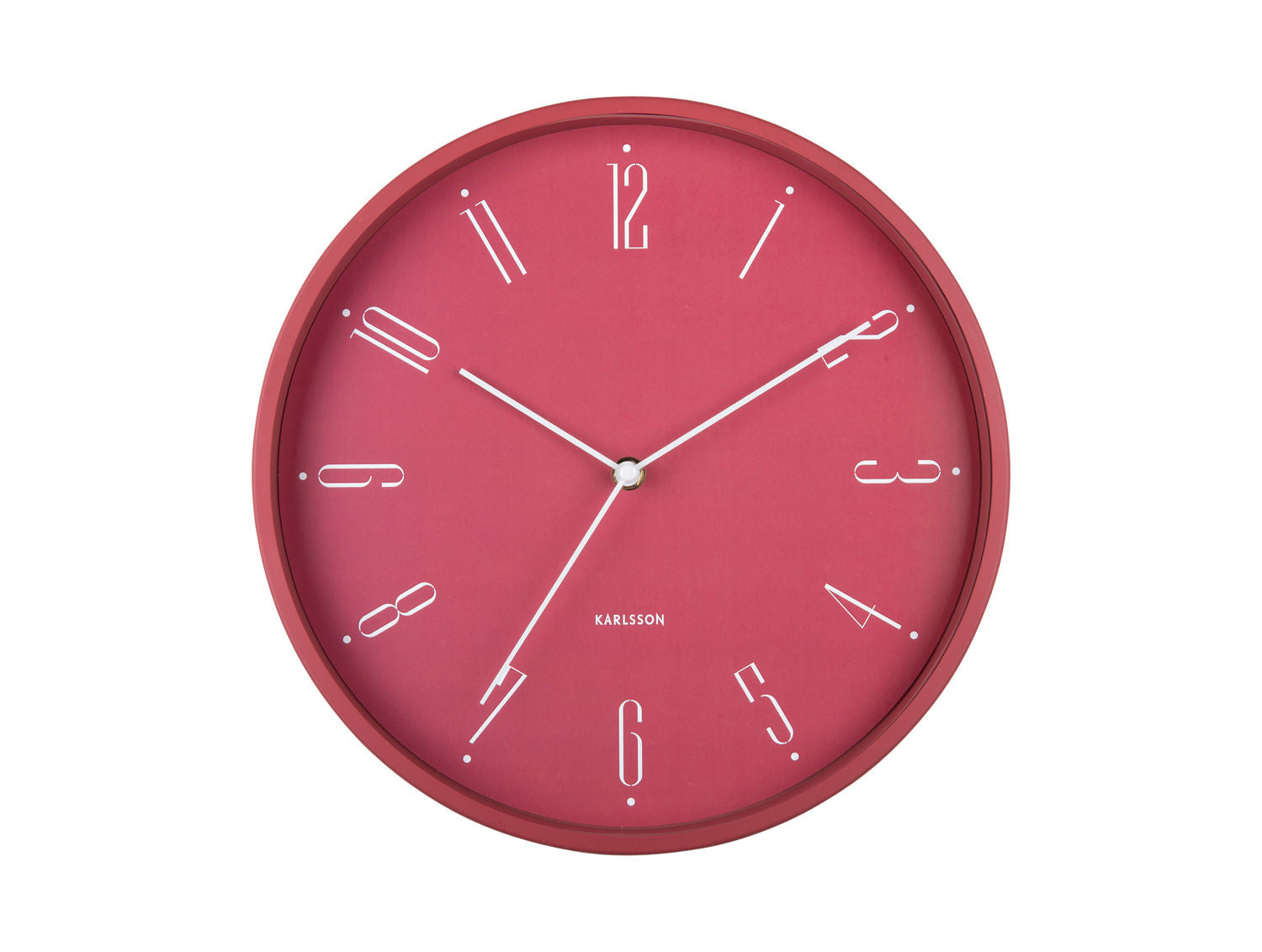 Karlsson Vægur Regal Numbers blush rød