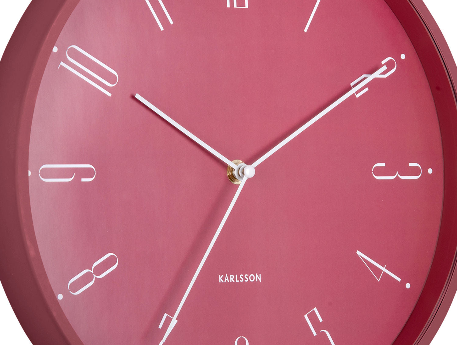 Karlsson Vægur Regal Numbers blush rød