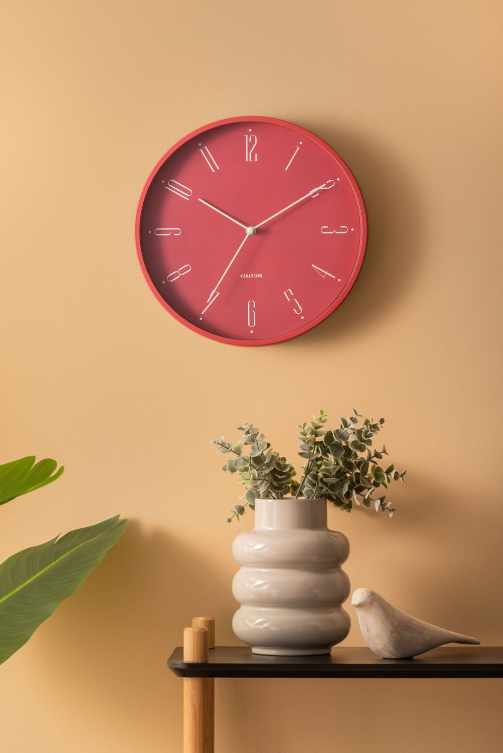 Karlsson Vægur Regal Numbers blush rød
