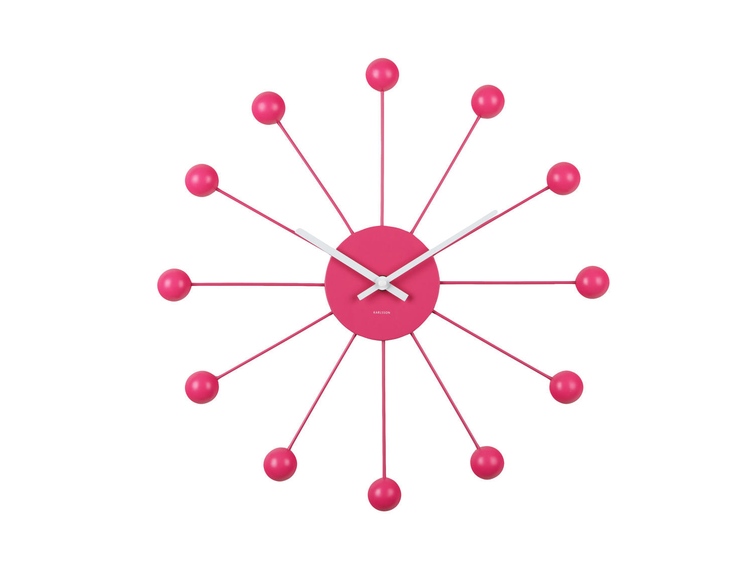 Karlsson Vægur Funky Spider lys pink