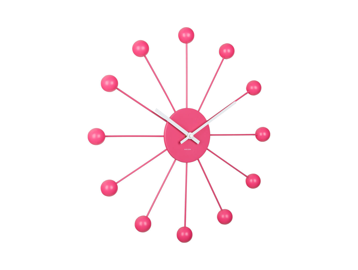 Karlsson Vægur Funky Spider lys pink