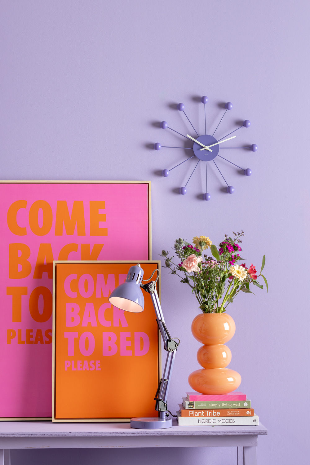 Leitmotiv Bordlampe Funky Hobby lys lilla