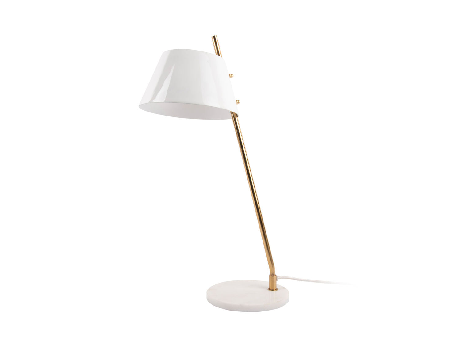 Leitmotiv Bordlampe Savvy emalje hvid