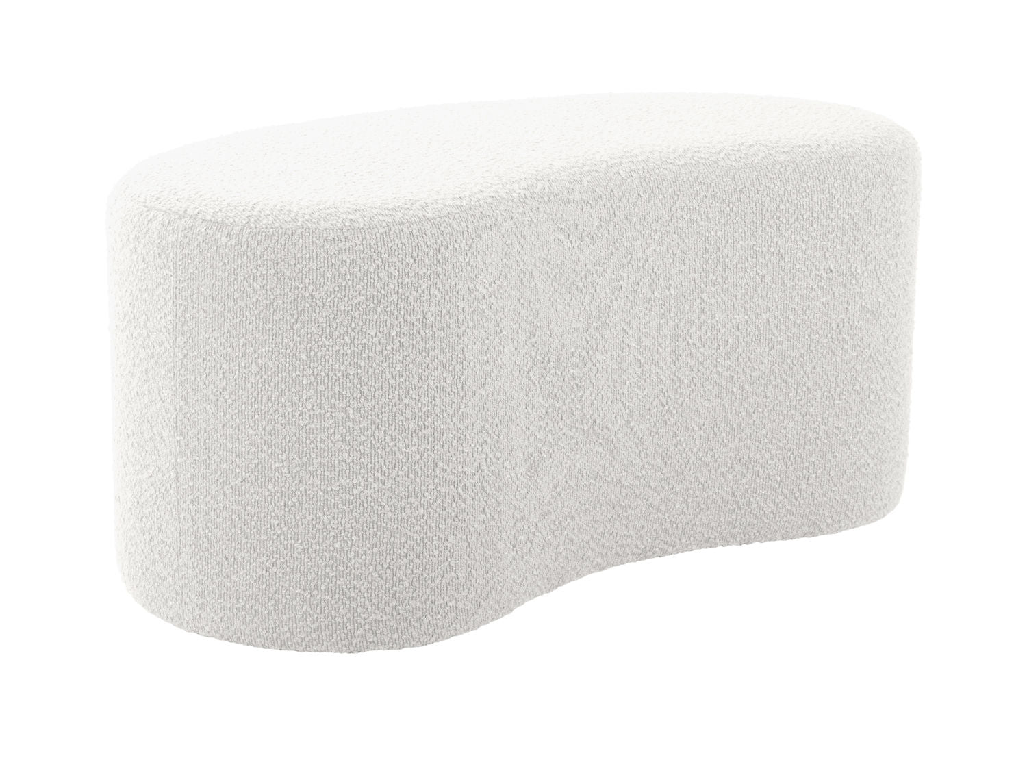 Leitmotiv Puf Ada wave bouclé off white