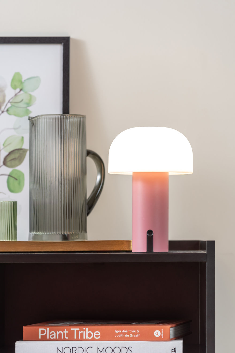 Leitmotiv Bordlampe Luca jern falmet pink LED