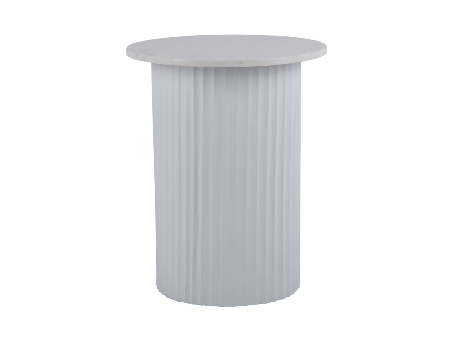 Leitmotiv Sofabord Luscious lige hvid marmor, hvidt stel