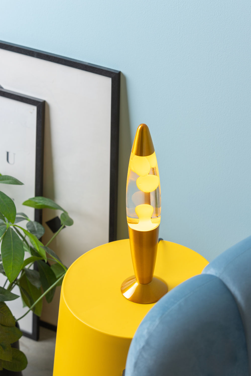 Leitmotiv Bordlampe Funky Rocket Lava gul