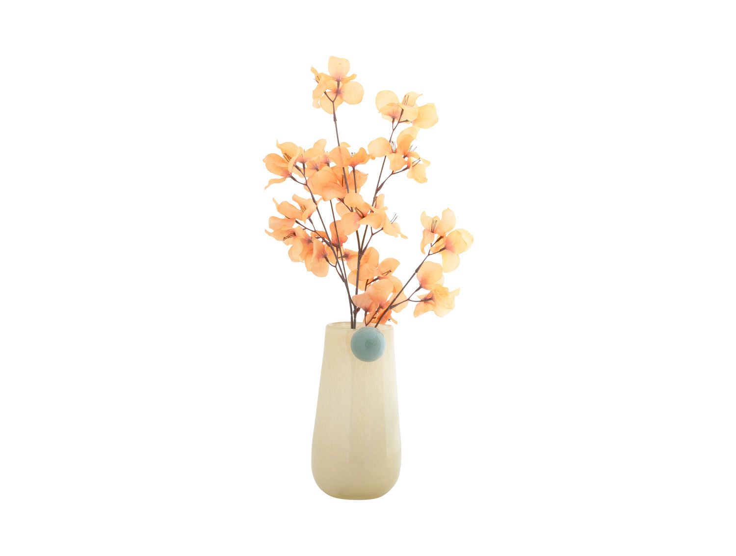 nutid Vase Bolita glas medium blød gul m. grå jade