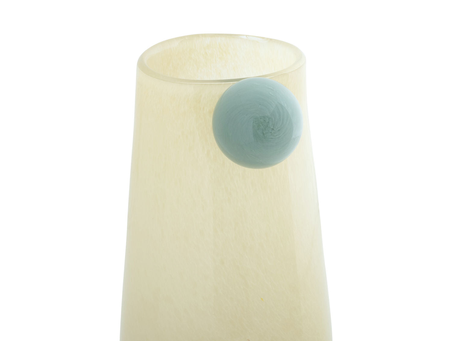 nutid Vase Bolita glas medium blød gul m. grå jade