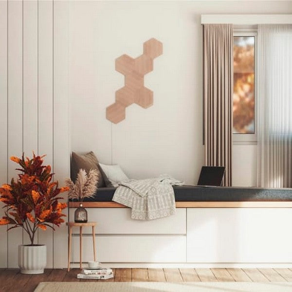 Nanoleaf Element trælook Hexagon starter kit 7 paneler