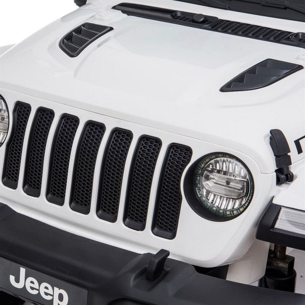 Jeep Wrangler Rubicon elbil til børn 4x4 hvid