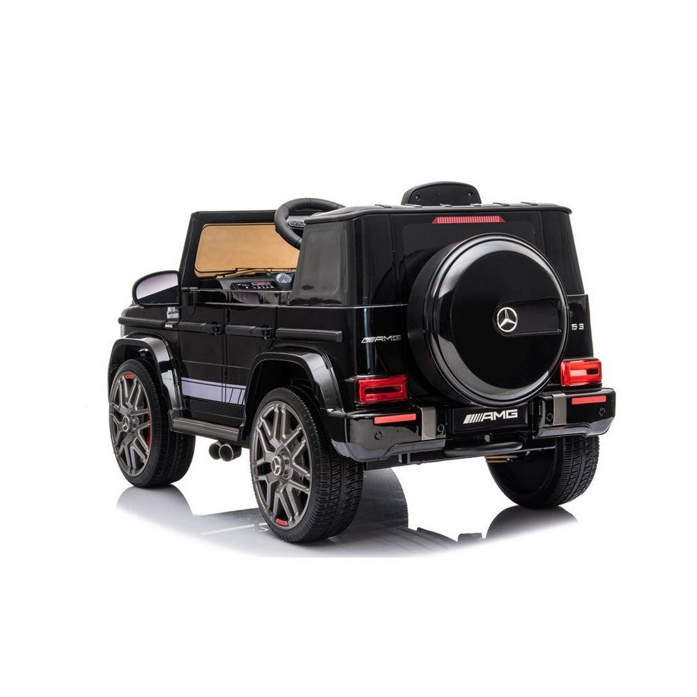 Mercedes AMG G63 med gummihjul 12V sort
