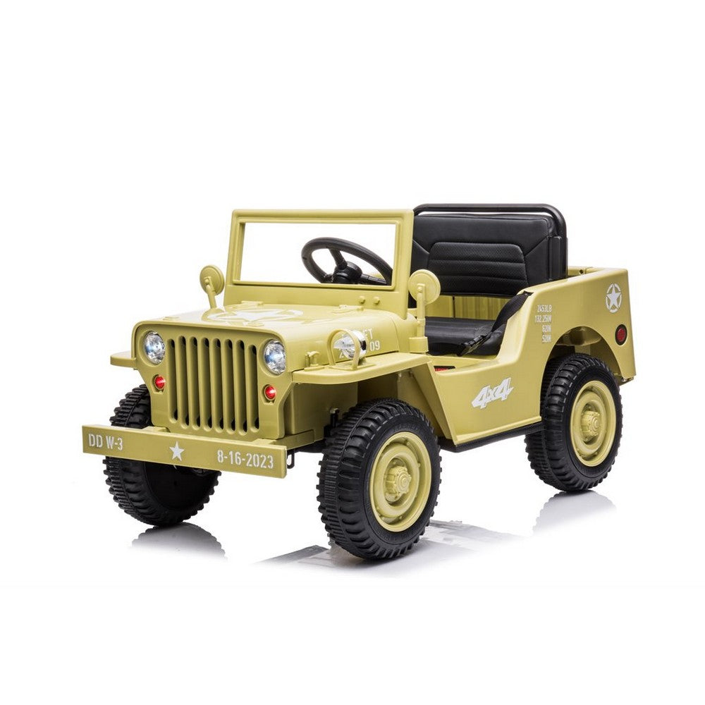 Azeno Desert Jeep sandfarvet 4x12V motor