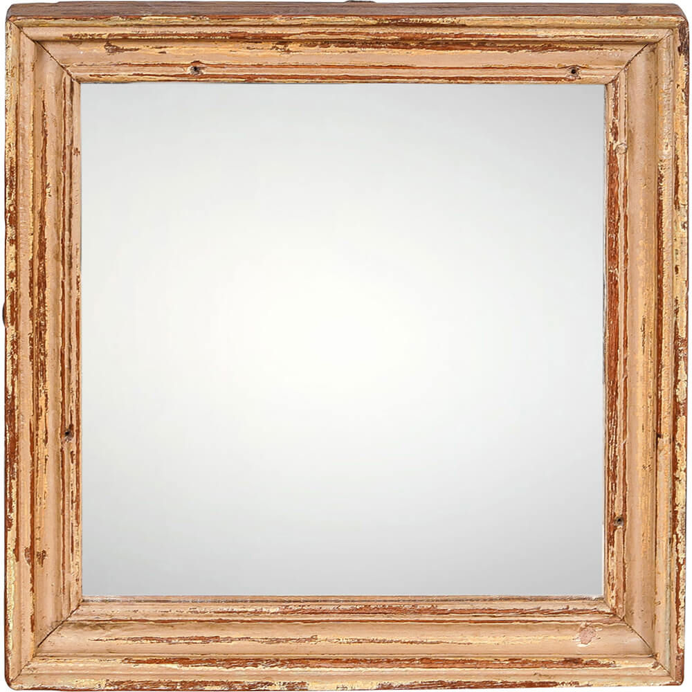 Trademark Living Kvadratisk spejl med gammel træramme