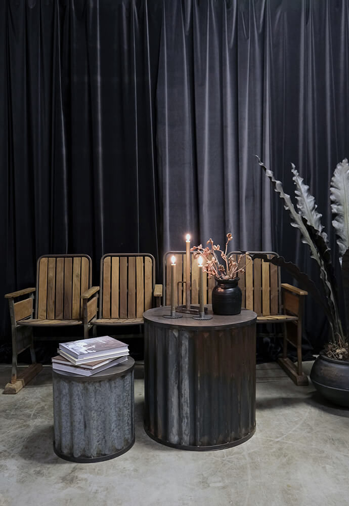 Trademark Living Jernkrukke / sidebord - Sæt af 2 stk