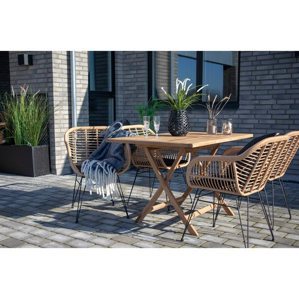 Oviedo Teak Spisebord i teaktræ, natur, 120x80x75 cm