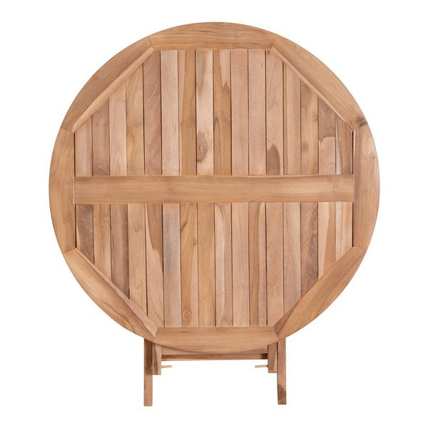 Oviedo Teak Spisebord i teaktræ, natur, Ø100x75 cm