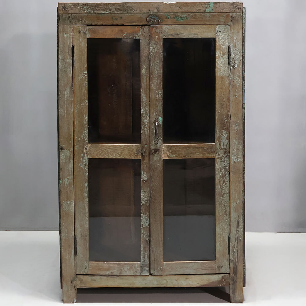 Trademark Living Gammelt vitrineskab med patina