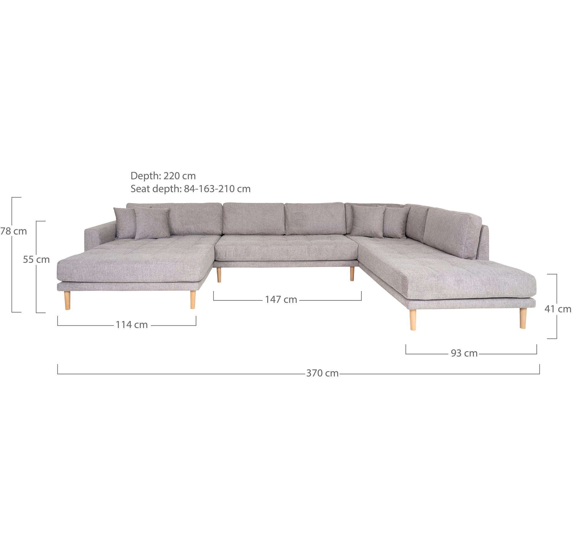 House Nordic Lido U-Sofa Åben Ende