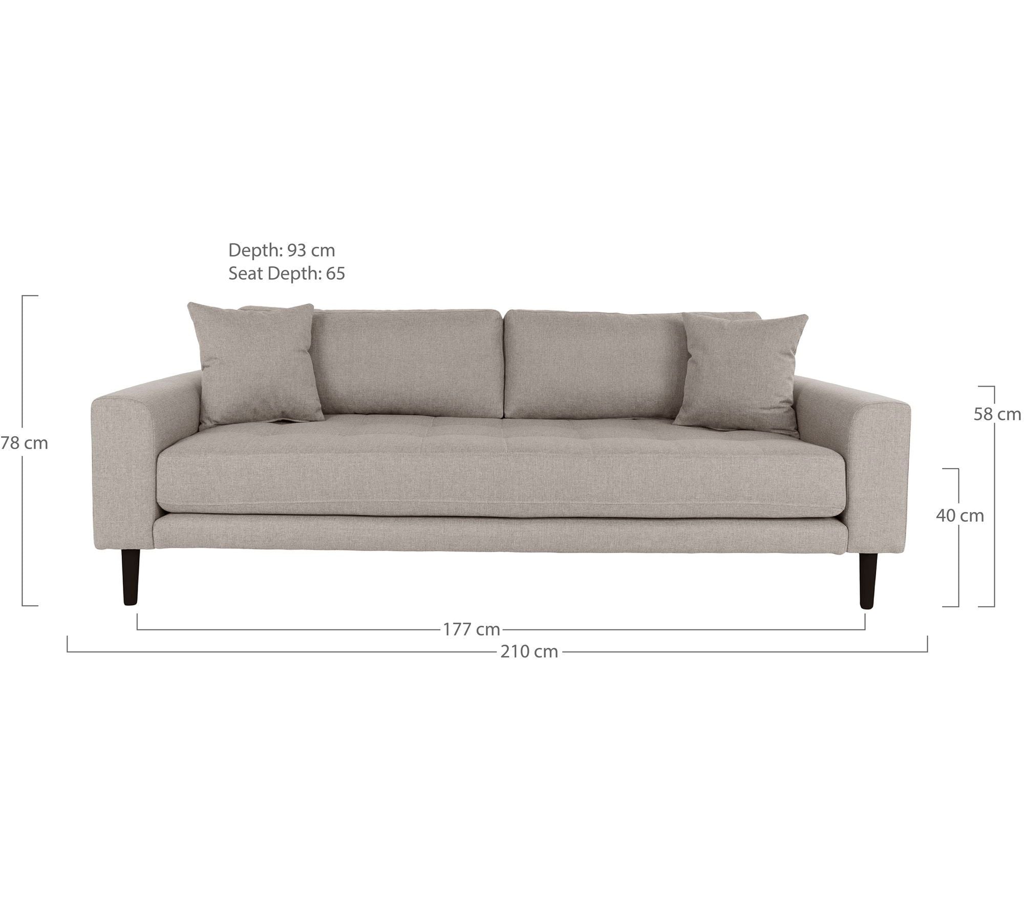 House Nordic Lido 3 Personers Sofa