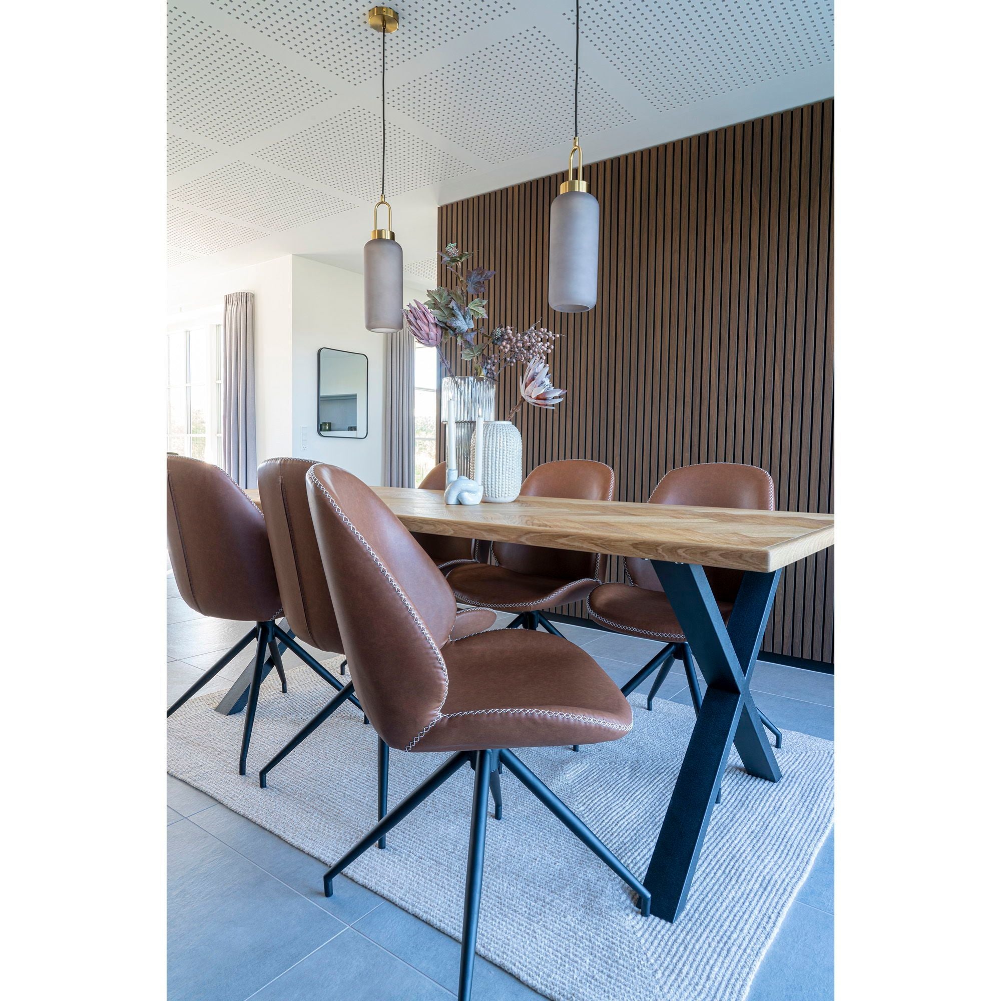 House Nordic Monte Carlo Spisebordsstol med Drejefod - sæt af 2